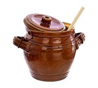Zerodeko Fermentation Pot de Cruche Pot Traditionnel de Stockage de Légumes Chinois pour La Fermentation de Décapage Kimchi Pickles Légumes Kombucha Fermenteur Céramique Émaillée avec