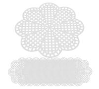 Zerodeko Feuilles de Plastique Blanches Réutilisables en Motif Quadrillé, 10pcs pour Loisirs Créatifs et Couture Point de Croix, Solide et Pratiques