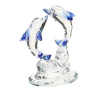 Zerodeko Figurine de Poisson en Cristal Blanc, Sculpture Délicate pour Décoration de Bureau ou Meuble TV, Style Artistique
