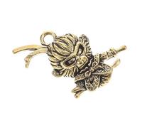 Zerodeko Figurine Singe Chinois en Laiton, Porte-clés Breloque Créative, Accessoire Amulette du Nouvel An Lunaire, Ornement pour Paquet à Dos, Présent Culture Traditionnelle, Usage