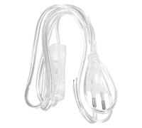 Zerodeko Fil de Lampe Transparent 1,80 m avec Interrupteur, Cordon de Remplacement avec fiche EU en PVC cuivre pour projets DIY et décoration intérieure