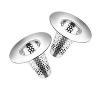 Zerodeko Filtre de Vidange Métallique 2 Pièces 304 Inox Crépine Conique pour Évier et Drainage Sol Salle de Bain Facile à Installer