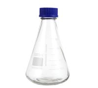 Zerodeko Fiole Conique Graduée 1000 Ml en Verre Borosilicaté Bouchon Bleu à Vis, Flacon pour Expérience de Chimie et Utilisation en Laboratoire Professionnel