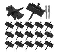Zerodeko Fixations Invisibles pour Terrasse Composite en Abs et Acier Inoxydable, Installation et Démontage Faciles, Kit Complet pour Usage Extérieur en Zones Soumises aux Intempéries