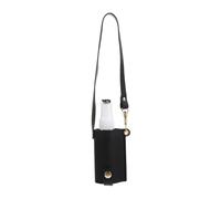 Zerodeko Flacon de Voyage Rechargeable avec Étui PU Pulvérisateur Vide Portable à Main Bouteille Lotion Suspendue Noir Pratique et Léger pour Déplacements