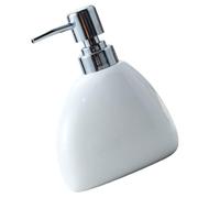 Zerodeko Flacon-Pompe Vide en Céramique Blanc 450ml, Distributeur de Lotion Réutilisable, Pompe Étanche, pour Savonnette Liquide Castile, Maison et Salle de Bain
