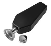 Zerodeko Flasque à Acier Inoxydable Forme Cercueil avec Entonnoir Flasque de Poche Noire pour Voyage et Bartending Décoration Halloween