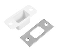 Zerodeko Gâche de Serrure en Acier Inoxydable 1 Jeu Plaque de Renfort Double Acier Remplisseur de Gâche pour Porte d'Entrée Plaque Métallique de Recouvrement Installation Pêne Dormant