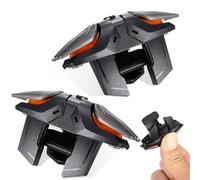 Zerodeko Gâchettes de Manette de Jeu Mobile Câble, Manette Ergonomique pour Smartphone Compatible Majorité des Téléphones, Protège-Doigts en Tissu Argenté pour Jeu à Six Doigts