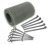 Zerodeko Grille de Protection pour Gouttières 6 M X 16 Cm en Maille Hexagonale Gris avec Crochets Rouleau de Treillis Filtre à Feuilles pour Gouttière Écran Anti-débris pour Toiture Solide