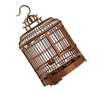 Zerodeko Grosse Cage à Oiseaux Ronde en Plastique Vintage Portable pour Perruches et Oiseaux d'amour, Facile à Nettoyer, Voyages et Activités en Plein Air