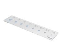 Zerodeko Guide de référence pour la sélection des diamants, règle de mesure annulaire ovale en acrylique, kit de mesure de bagues portable avec comparaison précise pour showroom et choix