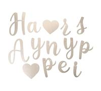 Zerodeko Guirlande de Fanions en Papier Kraft Pré-assemblée pour Anniversaire de Mariage, Bannière Dorée Pailletée Réutilisable, Décoration Festive pour Fête à Domicile Extérieur