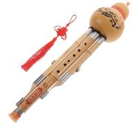 Zerodeko Hulusi Chinois en Bambou Deux Piston, Instrument de Musique Synthétique Facile et Confortable pour Débutants et Amateurs Plusieurs styles