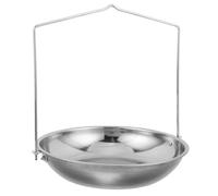 Zerodeko Industrial Grain Weighing Pan With Chain For Hanging Scales Stainless Steel Scoop Tray Compatible With Manual Dial Pocket And Pallet Scales