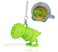 Zerodeko Infuseur à Thé Dinosaure En Silicone Alimentaire Filtre à Thé Silicone Vert Passoire Fine Anti-fuite Accessoire Café Présent Original Pour Amateurs