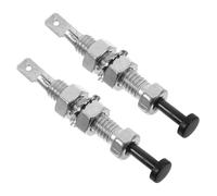 Zerodeko Interrupteur de Porte D'armoire en Alliage Argenté, Remplacement du Contacteur de Porte pour Compartiment Moteur et Accessoires Voiture, Pack de 2 Pièces
