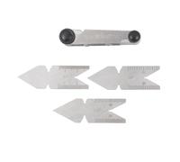 Zerodeko Jeu de Jauges à Filetage 4pcs en Acier Argenté Forte Dureté et Opération Flexible pour Outils de Coupe et Traçage de Filetage sur Tour