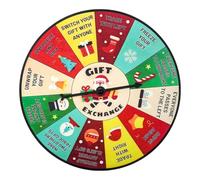 Zerodeko Jeu d'échange de Cadeaux de Noël, Roue de Noël en Bois de 26 | Jeu interactif festif avec 12 emplacements et un pointeur pour 6 à 12 personnes, idéal pour les activités de groupe et les
