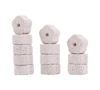 Zerodeko Jouets à Mâcher pour Hamster et Chinchillas en Pierre Minérale avec Trou, Lot de 12 Pièces, Design Créatif, Attire L'attention des Animaux, Facile à Suspendre