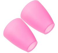 Zerodeko -jours Design Moderne et Élégant en Plastique Lot de 2 Rose Structure Stable pour Lampe de Chevet pour Éclairage Intérieur Délicat