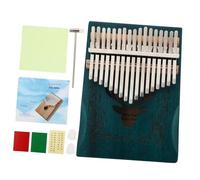 Zerodeko Kalimba Clés Bois Bleu pour Débutants Piano à Pouce Musical Portable avec Clair et Sonore Forme de Bois de Cerf Instrument à Doigts Facile à Transporter et Apprendre