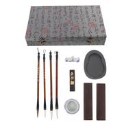 Zerodeko Kit Calligraphie Chinoise Pinceau D'écriture pour Élève en Bois | Ensemble Complet pour Garçon et Filles et Enseignants, pour Caractères Chinois et Papier de Riz, Usage D'étude