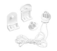 Zerodeko Kit Complet D'accessoires pour Rideaux Enrouleurs 25mm en Pom Blanc, Contrôleur Manuel Robuste, Installation Facile pour Stores à Enroulement Domestiques