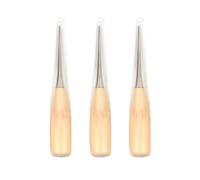 Zerodeko Kit D'accessoires de Couture 3 Pièces Alêne à Manche en Bois et Métal, Poinçon Rond pour Cuir, pour DIY et Patchwork