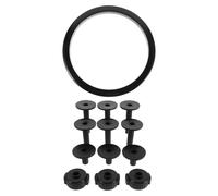 Zerodeko Kit d'Accessoires pour Batterie Noir Protection de Cercle de Grosse Caisse Manchons de Cymbale Universels Outil D’Ouverture de Fût Amortisseur de Percussions Accessoires