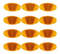 Zerodeko Kit de 12 Réflecteurs de Rayons de Vélo Jaune Accessoires de Sécurité Nocturne pour Visibilité Améliorée Lumière Vélo Arrière Compatible VTT et Route Réflecteurs de Rayons