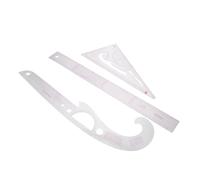 Zerodeko Kit de 3 Règles de Couture en Plastique Outil Polyvalent et Haute Précision Règle Droite Courbe Française pour Tailleur
