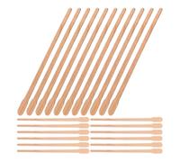 Zerodeko Kit de 300 Bâtonnets de Cire en Bois Ovales pour Épilation Nasale et Sourcils Applicateurs de Cire Nasale sans Irritation Sachet Portable 88 mm Soins Personnels et