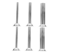 Zerodeko Kit de 6 pièces pour poussoir à saucisses, tubes de hachage en acier inoxydable de différentes tailles pour hachoir à viande taille 5, entonnoir à saucisses pour escalopes maison.