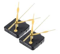 Zerodeko Kit de Mécanismes D'horloge Silencieux à Quartz 6-0527 Or, 18 Mm, Filetage 8 Mm, 2 Pièces pour Réparation et Remplacement de Mouvements Muraux Diy, Accessoires Précis