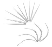 Zerodeko Kit de Piercing Nombril 14 Pièces Aiguilles Droites Courbées et Coniques en Acier Inoxydable Outil D’Insertion de Piercing au Nez Lèvres Ensemble Professionnel pour Soins