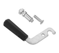 Zerodeko Kit de poignée de porte de cheminée universel en fer, 1 set haute température, forme en L avec vis, accessoires pour chaudière et chauffage domestique