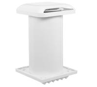 Zerodeko Kit de ventilation murale en plastique - Hotte d'extraction extérieure discrète - Conduite d'évacuation passive résistante aux intempéries pour sèche-linge, cuisine, salle de