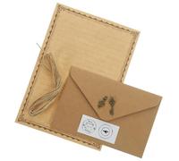 Zerodeko Kit D'enveloppes en Papier Vintage Papiers à Lettres Rétro A5 2 Sets 24 Pièces Écriture Lisse Pratique pour Tri et Dessin