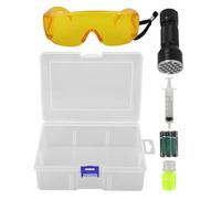 Zerodeko Kit Détecteur de Fuites de Climatisation UV pour Voiture et Maison | Visualisation Fluorescente des Fuites, pour Compresseurs et Condenseurs, Lampe Torche et Lunettes