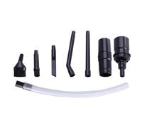 Zerodeko Kit pour Nettoyage Précis 8 Pièces Accessoires Aspirateur, Accessoires en Abs Brosse Ronde, Embout Souffleur Extensions pour Aspirateur Eau et Poussière Compact en Atelier