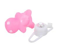 Zerodeko Lampe pour Vélo Garçon et Filles Silencieuse avec Motif Petit Hippopotame Accessoire de Guidon Coloré à Pile Bouton Fixation Élastique en Silicone Compatible Vélo 7-13 CM