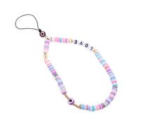 Zerodeko Lanière Téléphone Perlée Colorée Acrylique Dragonne Légère et Résistante Bracelet Portable pour Mobiles Music Players USB Cadeau