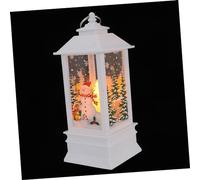 Zerodeko Lanterne De Noël Décorative Forme De Bonhomme De Lampe Portable Pour Fête De Noël Intérieur Extérieur Blanche