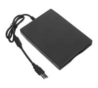Zerodeko Lecteur de Disquettes Externe USB Noir en Abs pour Ordinateur Portable Bureau, Compatible avec Disquettes 3,5 Pouces, Transfert Rapide de Données