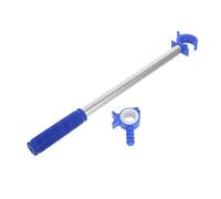 Zerodeko Levier auxiliaire d'ouverture de fenêtre tringle à rideau Pôle d'ouverture de l'auvent poteau d'auvent Pôle de porte en verre coulissante ouverture nuance Métal Bleu