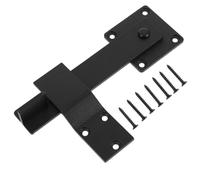 Zerodeko Loquet Rotatif en Fer Solide 360° pour Porte Coulissante Verrouillage Sécurisé par Encoche Lot de 1 set de Loquet Noir pour Portail et Porte de Grange Extérieur