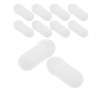 Zerodeko Lot de 10 Boîtes à Appâts de Pêche Blanches 8 X 3,5 Cm en Plastique Épais Petits Trous pour Ventilation, Conteneurs Portables et Solide Adaptés aux Crevettes, vers Vivants et