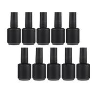 Zerodeko Lot de 10 Flacons de Rangement pour Vernis à Ongles en Verre 15ml, sans Fuite, Léger et Compact, Voyage Retouche