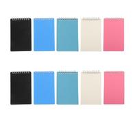 Zerodeko Lot de 10 mini carnets à spirale, format A7 | Carnet à spirale, idéal pour prendre des notes rapides en réunion, style minimaliste, pratique pour le bureau à domicile,